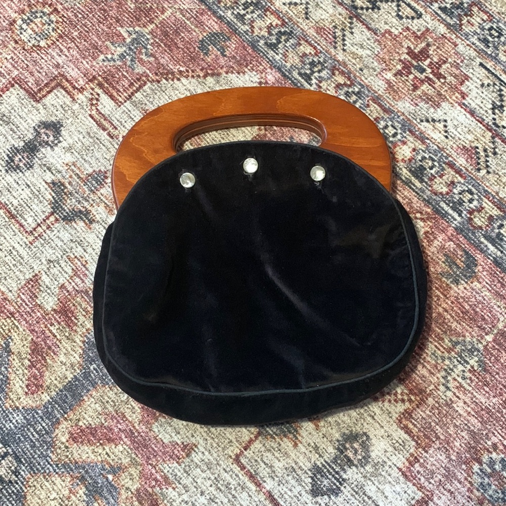 Vintage wood handle purse.